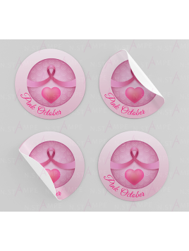 100 étiquettes octobre rose 8