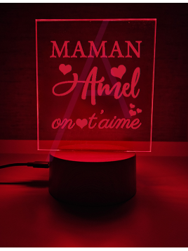 Lampe Led plexi maman on...